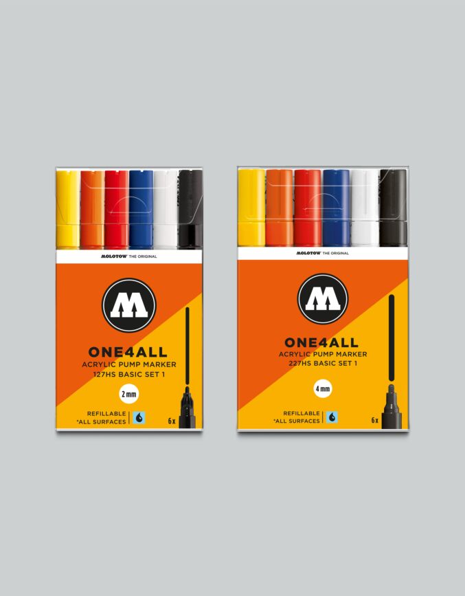 GLX Molotow Basic Set 1 Marker Set