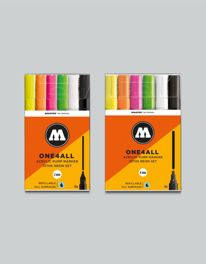 GLX Molotow Neon Marker Set