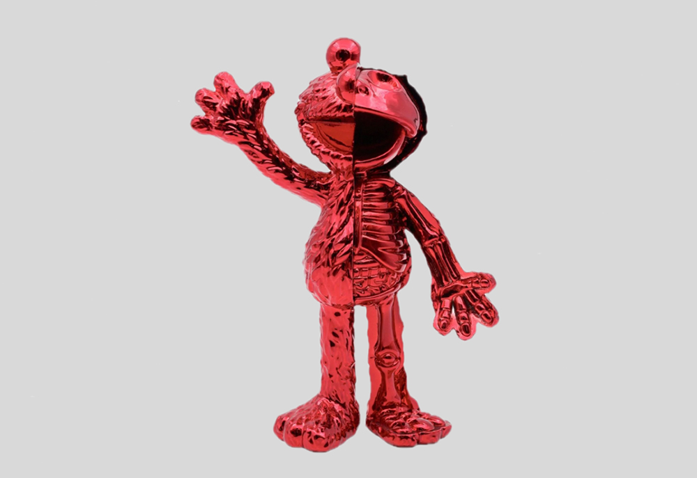 Jason Freeny XXRAY Plus x Mighty Jaxx Elmo (Chrome Red Edition) (Duplicated)